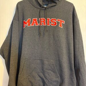 Barely Used Gray Marist College / University Hoodie Sweatshirt for Men or Women